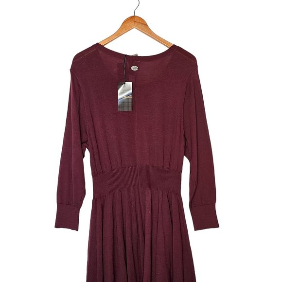 TORRID Outlander Burgundy Lace Waist Sweater Dress Plus size 2X NWT - Picture 12 of 14